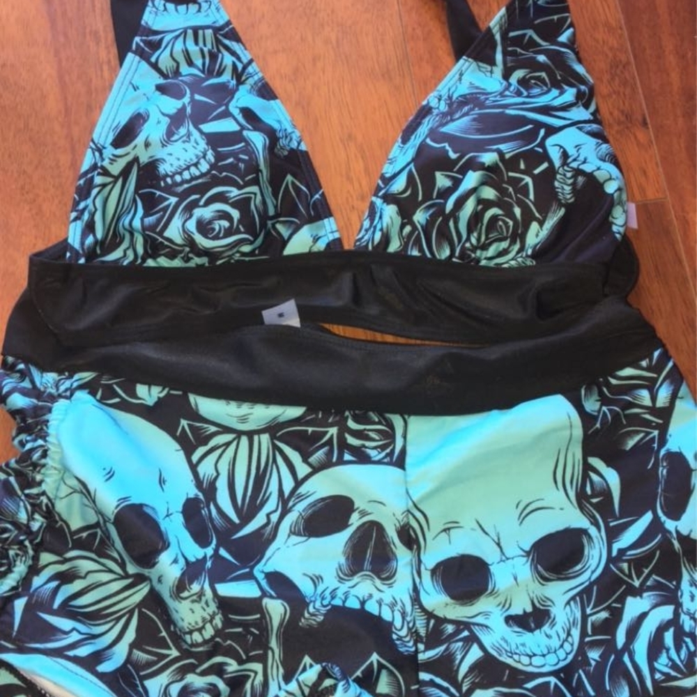 Skull Print Bikini Set